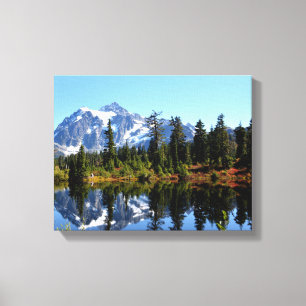 Mount SHuksan på en solig dag Canvastryck