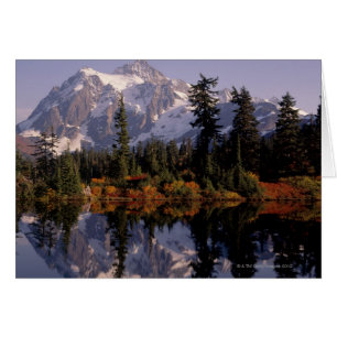 Mount Shuksan Reflection Hälsningskort