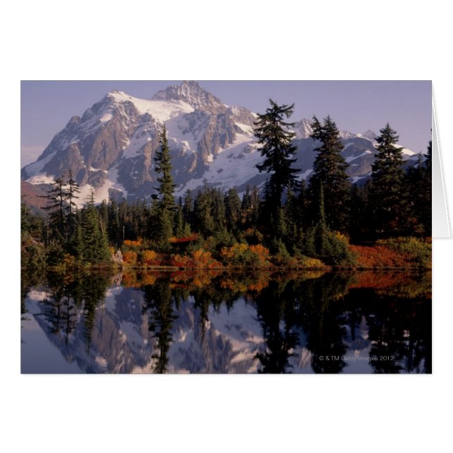 Mount Shuksan Reflection Hälsningskort (Framsidan Horizontal)