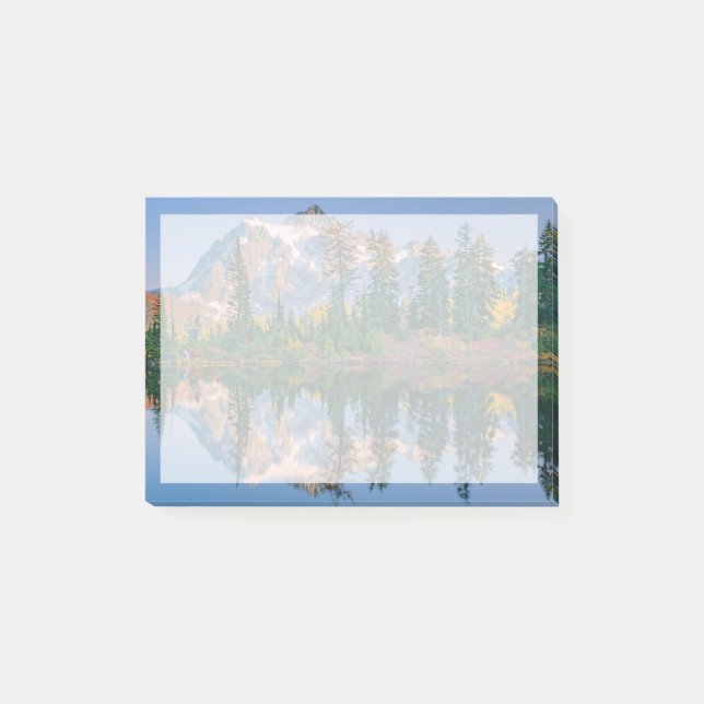 Mount Shuksan speglas i Reflection Lake Post-it Block (Framsida)