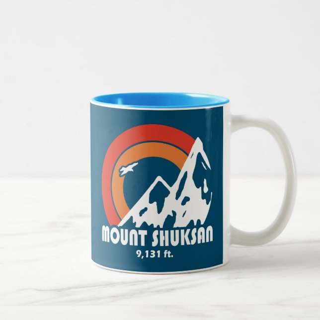 Mount Shuksan Washington Sun Eagle Två-Tonad Mugg (Höger)