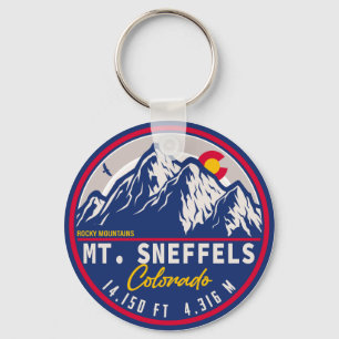 Mount Sneffels Colorado - 14 ers för bergsbruk Nyckelring