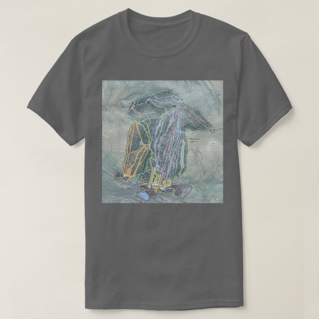 Mount Snö Resort Trail Karta T Shirt (Design framsida)