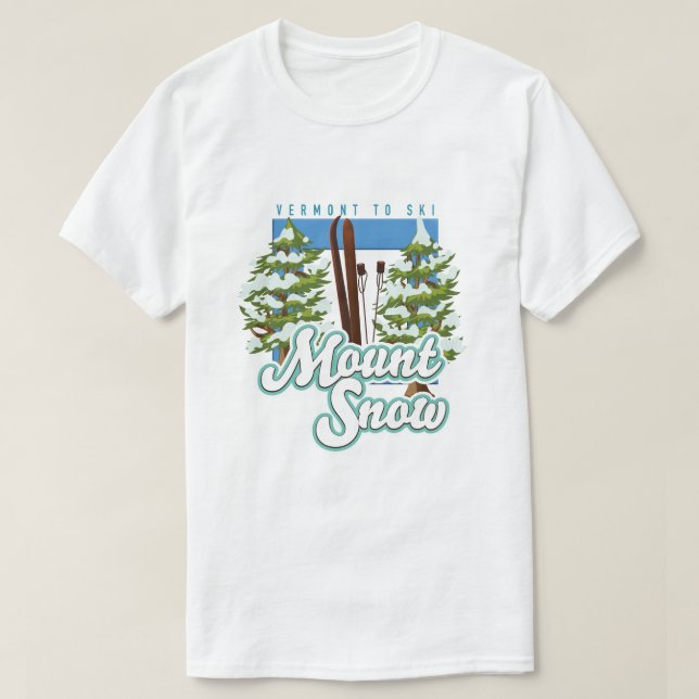 Mount Snow Vermont skid logotyp. T Shirt (Design framsida)