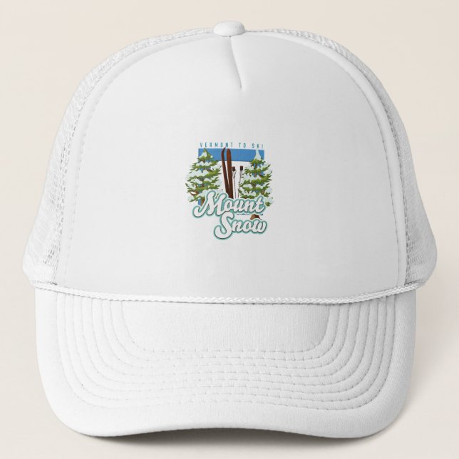 Mount Snow Vermont skid logotyp. T-shirt Keps (Framsida)