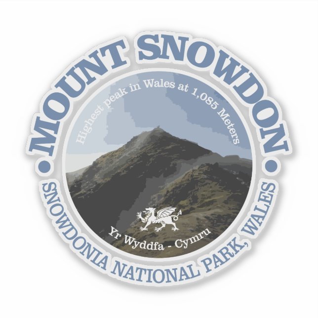 Mount Snowdon Klistermärken (Framsida)