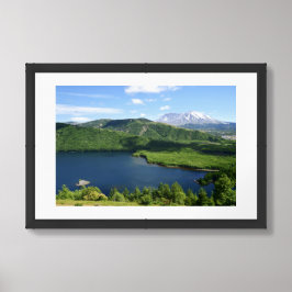 Mount St Helens Coldwater Lake Naturskön landskap Poster