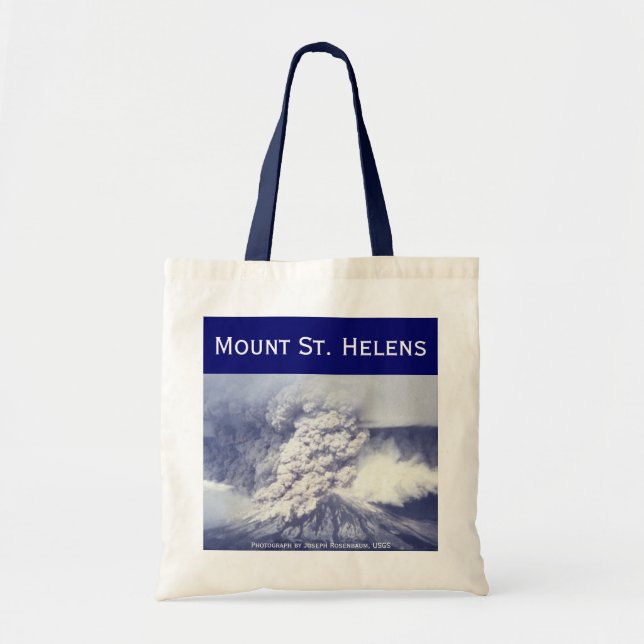 Mount St. Helens Eruption Tote Bag Tygkasse (Framsidan)