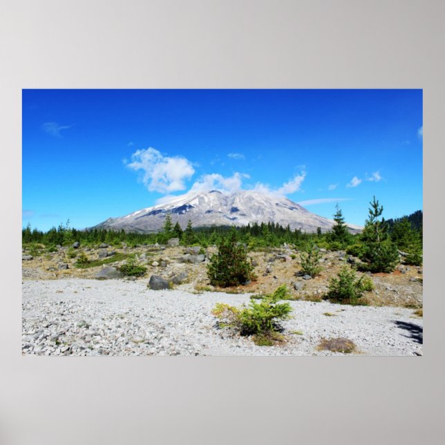 Mount St Helens, landskapsfoto, Seattle Poster (Framsidan)