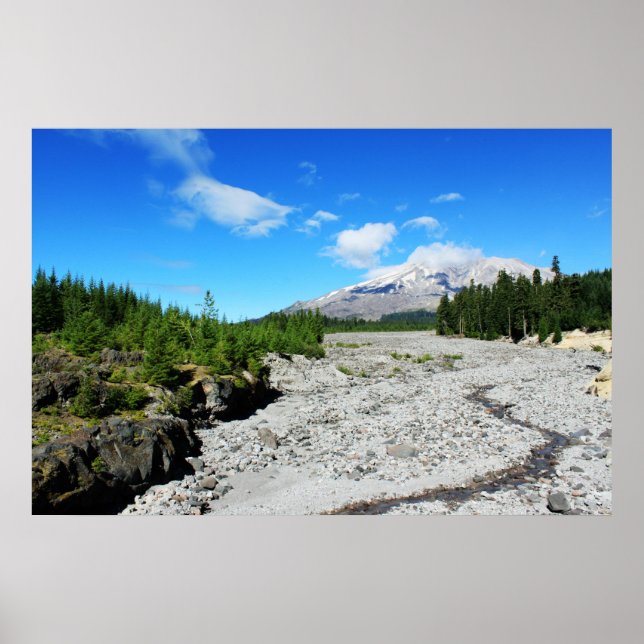 Mount St Helens, landskapsfoto, Seattle Poster (Framsidan)