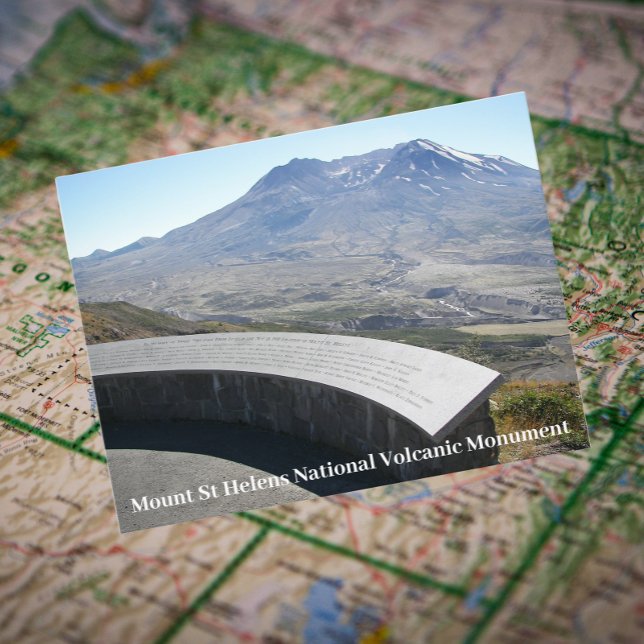 Mount St Helens National Volcanic Monument Resa Vykort (In Situ Map)