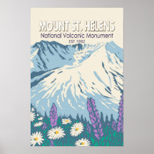 Mount St Helens National Volcanic Monument Retro