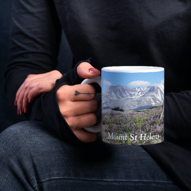 Mount St Helens Photo Coffee Mugg (In Situ Held)