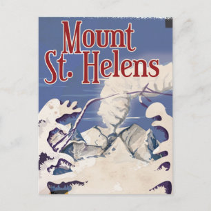 Mount St. Helens vintage resor poster Vykort