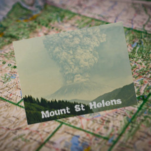 Mount St Helens Volcanic Eruption Travel Photo Vykort