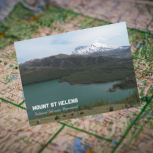 Mount St Helens Volcano och Coldwater Sjö Travel Vykort