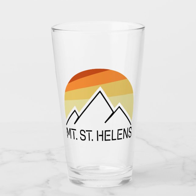 Mount St. Helens Washington Retro Glaskopp (Framsida)