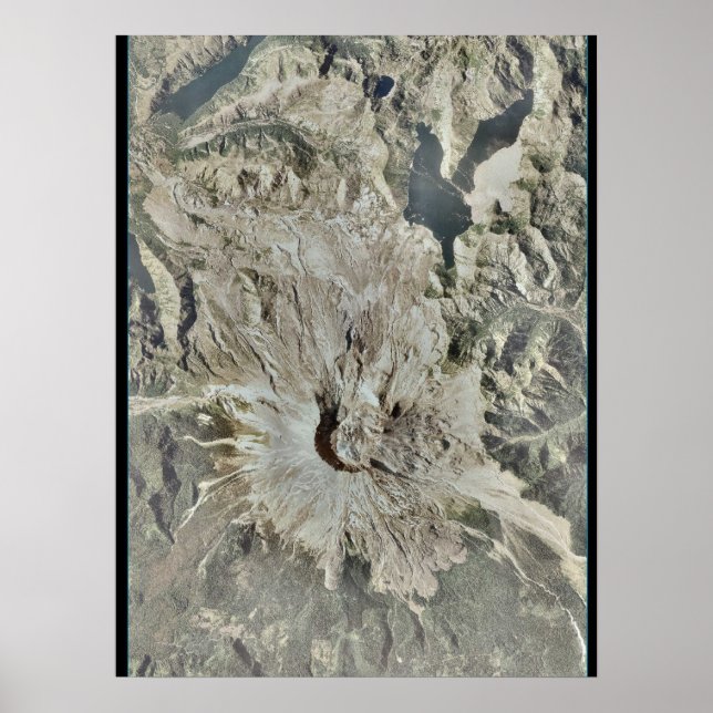 Mount. St. Helens, Washington satellitposter Poster (Framsidan)