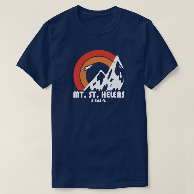 Mount St. Helens Washington Sol Eagle T Shirt (Design framsida)