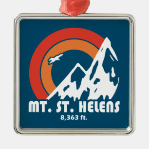 Mount St. Helens Washington Sun Eagle Julgransprydnad Metall