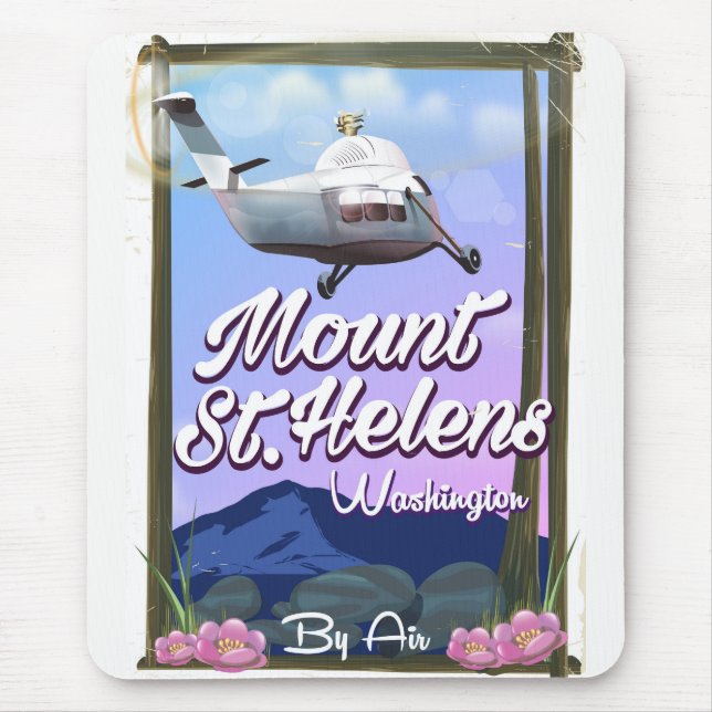 Mount St. Helens Washington Travel-affisch Musmatta (Framsidan)