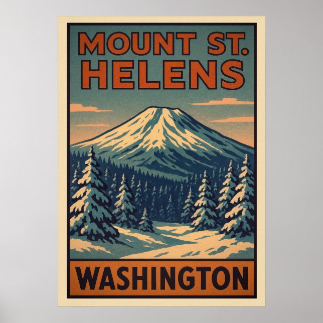 Mount St. Helens Washington V04 Poster (Framsidan)