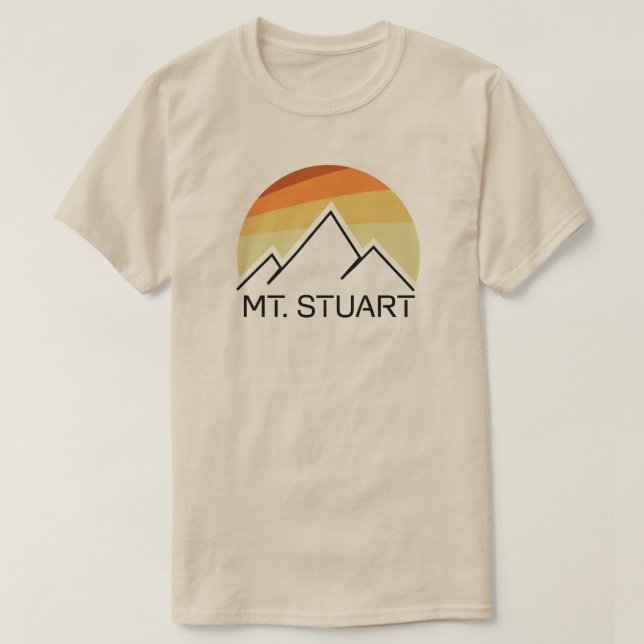 Mount Stuart Washington Retro T Shirt (Design framsida)