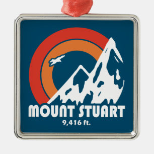 Mount Stuart Washington Sun Eagle Julgransprydnad Metall