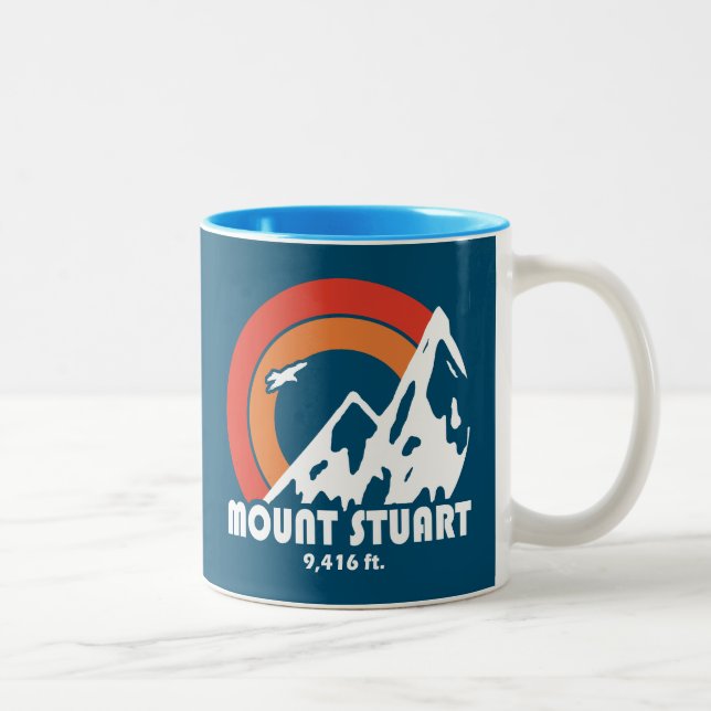 Mount Stuart Washington Sun Eagle Två-Tonad Mugg (Höger)