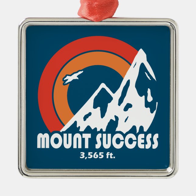 Mount Success New Hampshire Sun Eagle Julgransprydnad Metall (Framsidan)