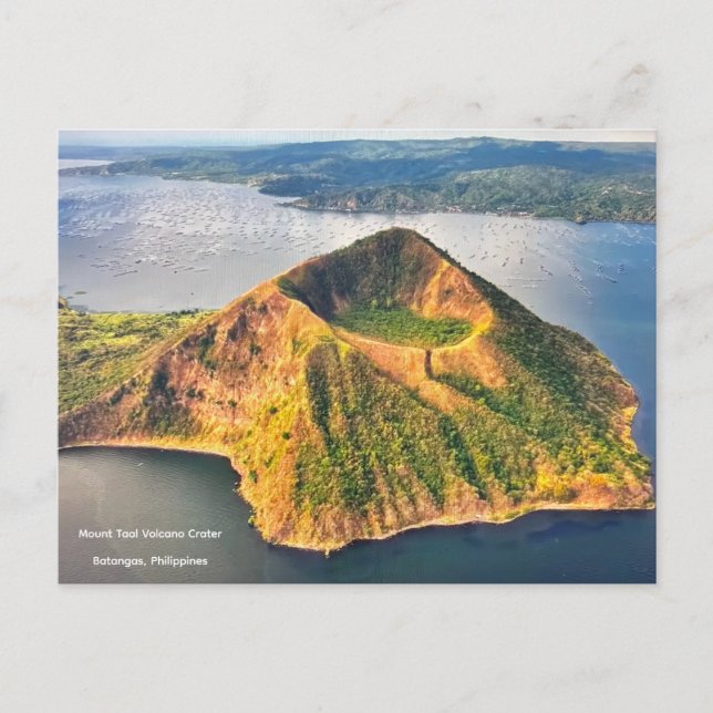 Mount Taal vulkan krater, Filippinerna -  Vykort (Framsida)