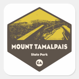 Mount Tamalpais delstatspark Kalifornien Fyrkantigt Klistermärke