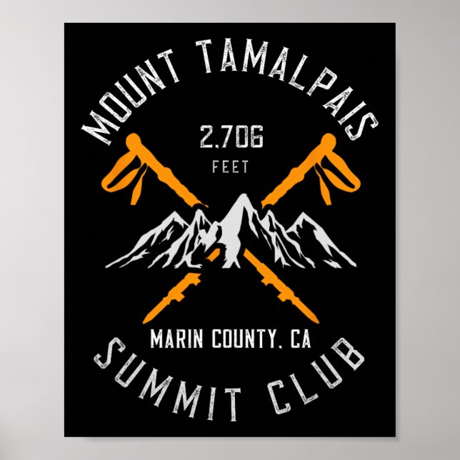 Mount Tamalpais Hiking Marin County California  Poster (Framsidan)