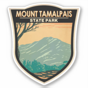 Mount Tamalpais State Park California Vintage Klistermärken