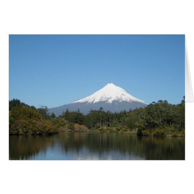 Mount Taranaki Hälsningskort (Framsidan Horizontal)