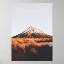 Mount Taranaki, New Zealand Travel Artwork