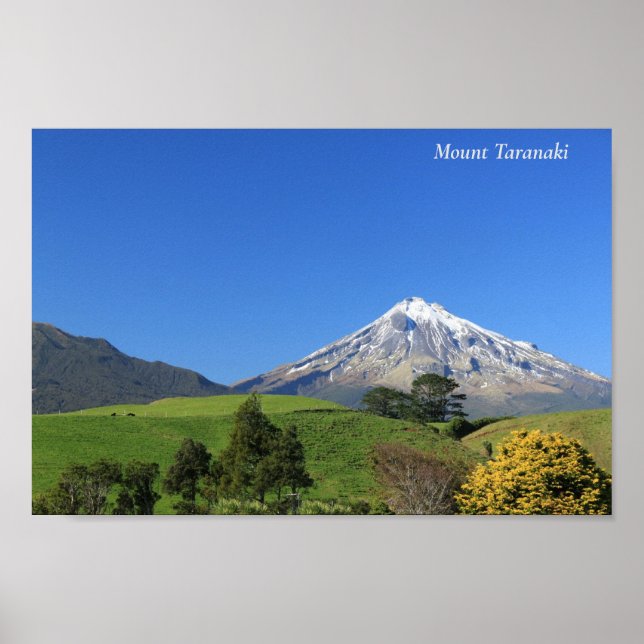 Mount Taranaki ,Nya Zeeland Poster (Framsidan)