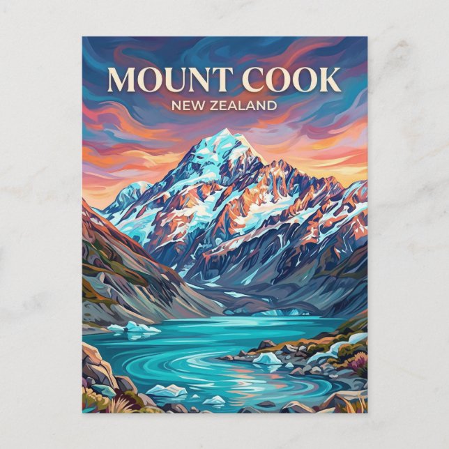 Mount Taranaki Nya Zeeland Vykort (Framsida)