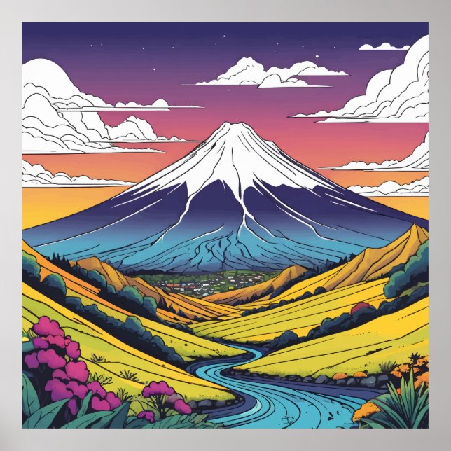 Mount Taranaki Poster (Framsidan)