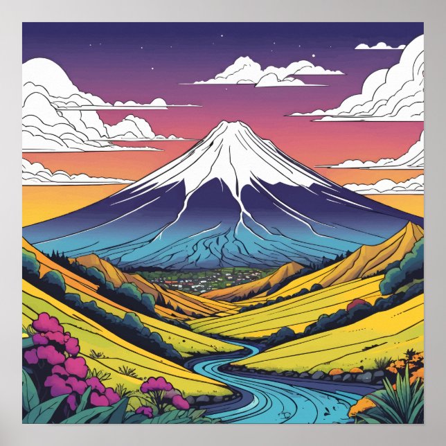 Mount Taranaki Poster (Framsidan)