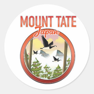 Mount Tate Japan reslogotyp Runt Klistermärke