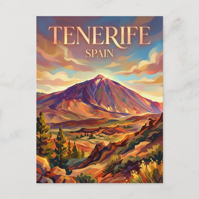 Mount Teide Spanien Vykort (Framsida)