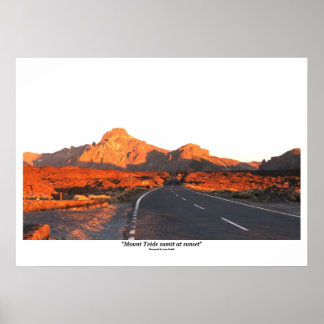 Mount Teide-toppmötet vid solnedgången Poster