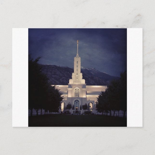 Mount Timpanogos LDS Temple, American Fork, Utah Vykort (Framsida)