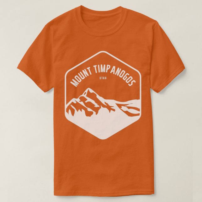 Mount Timpanogos Utah Mountaineer T Shirt (Design framsida)