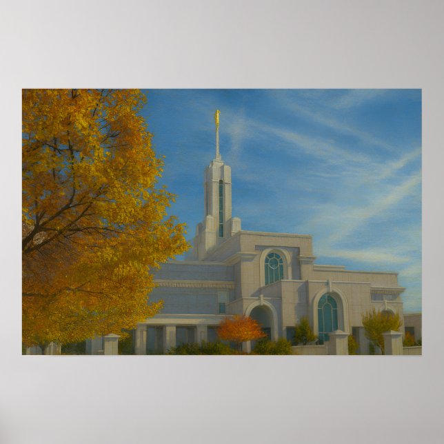 Mount Timpanogos Utah Temple-målning ™ LDS-plakat Poster (Framsidan)