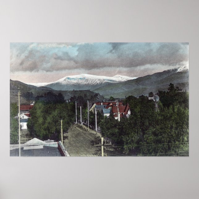 Mount Topo View från CitySanta Paula, CA Poster (Framsidan)