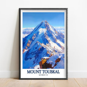 Mount Toubkal Affisch - High Atlas Art - Jebel Tou