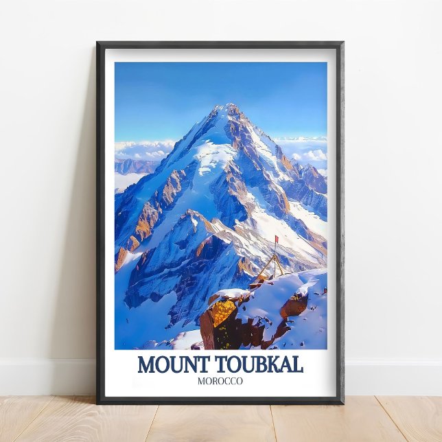 Mount Toubkal Affisch - High Atlas Art - Jebel Tou (Skapare uppladdad)