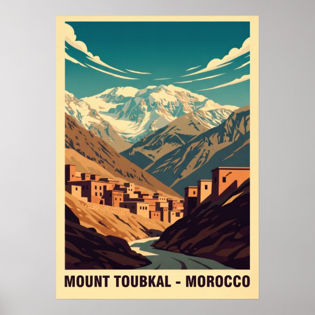 Mount Toubkal Marocko V01 Poster (Framsidan)
